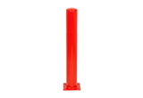 Stootpaal 159x4,5x1200 mm. Rood op voetplaat