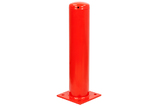 Stootpaal 159x4,5x750 mm. Rood op voetplaat