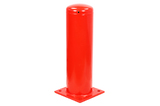 Stootpaal 219x4,5x750 mm. Rood op voetplaat